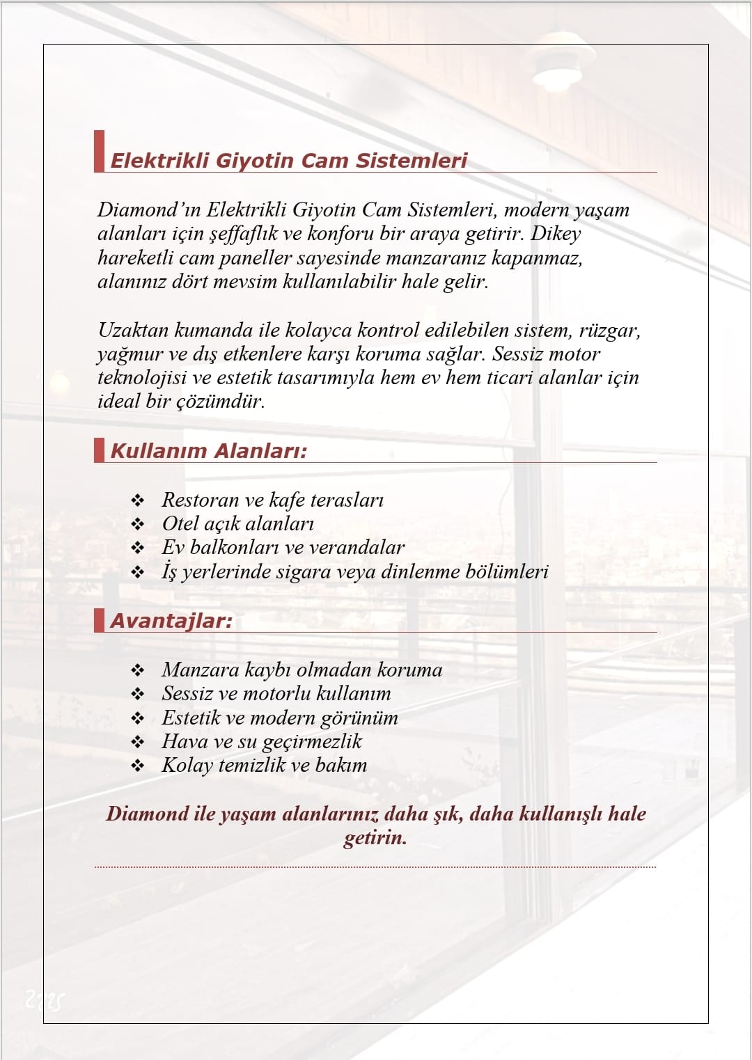 DİAMOND ELEKTRİKLİ GİYOTİN SİSTEMLERİ